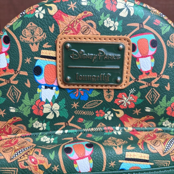 Disney Parks Loungefly 2022 Enchanted Tiki Room Tropical Green Backpack - Picture 3 of 11